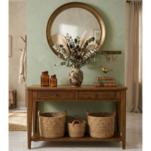 VGF- Console Table 02 : Bàn Trang Trí - Màu Gỗ Óc Chó